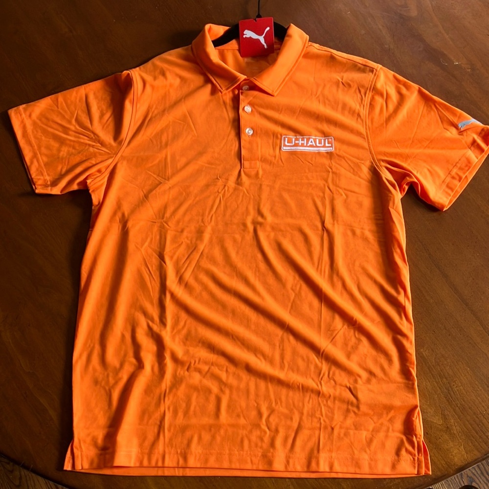 Vibrant Orange Puma Golf shirt NWT